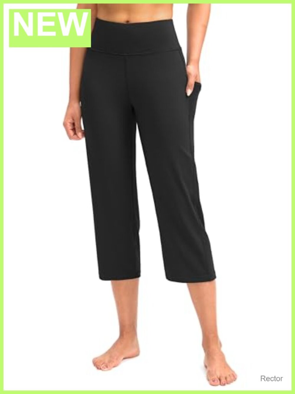 High Waist Capri Leggings Women Yoga Pants with Pockets Tummy Control Crop